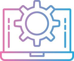 Laptop Line Gradient Icon Design vector
