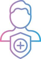 Security Admin Line Gradient Icon Design vector