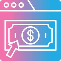 Pay Per click Glyph Gradient Icon Design vector