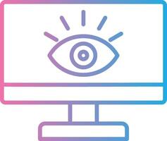 Monitoring Line Gradient Icon Design vector