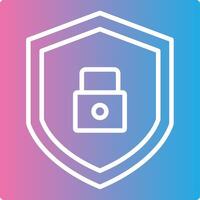 App Security Glyph Gradient Icon Design vector