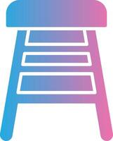 Bar Stool Glyph Gradient Icon Design vector