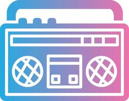 Boombox Glyph Gradient Icon Design vector