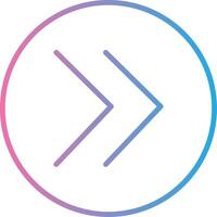 Chevron Line Gradient Icon Design vector
