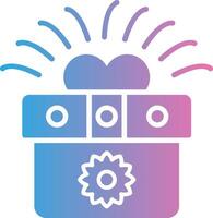 Gift Box Glyph Gradient Icon Design vector