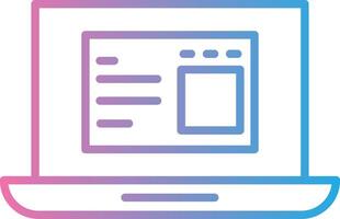 Landing Page Line Gradient Icon Design vector