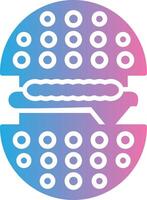 Burger Glyph Gradient Icon Design vector