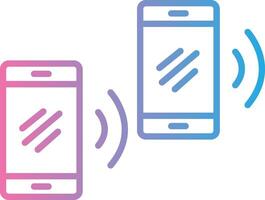 Mobile Sync Line Gradient Icon Design vector