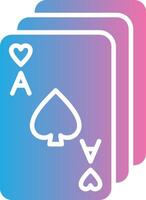 Card Game Glyph Gradient Icon Design vector