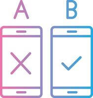 Ab Testing Line Gradient Icon Design vector