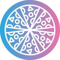 Pizza Glyph Gradient Icon Design vector