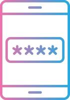 Password Line Gradient Icon Design vector