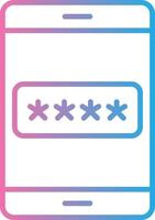 Password Line Gradient Icon Design vector