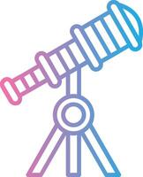 Telescope Line Gradient Icon Design vector