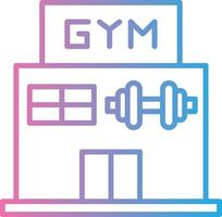 Gym Line Gradient Icon Design vector