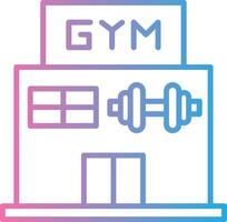 Gym Line Gradient Icon Design vector