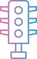Traffic Light Line Gradient Icon Design vector