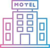 motel línea degradado icono diseño vector