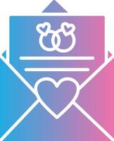 Wedding Invitation Glyph Gradient Icon Design vector