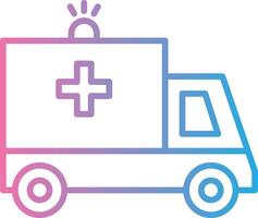 Ambulance Line Gradient Icon Design vector