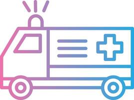 Ambulance Line Gradient Icon Design vector