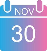 November Glyph Gradient Icon Design vector