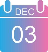 December Glyph Gradient Icon Design vector