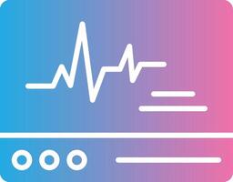 ECG Monitor Glyph Gradient Icon Design vector