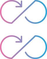 Infinity Line Gradient Icon Design vector