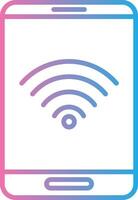 Wifi Line Gradient Icon Design vector