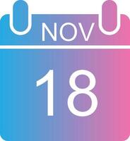 November Glyph Gradient Icon Design vector