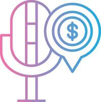 Finance podcast Line Gradient Icon Design vector