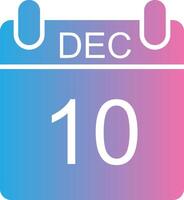 December Glyph Gradient Icon Design vector