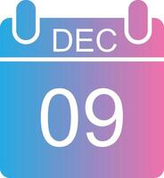 December Glyph Gradient Icon Design vector