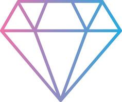 diamante línea degradado icono diseño vector