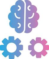 Brain Training Glyph Gradient Icon Design vector