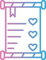 Wedding Invitation Line Gradient Icon Design vector