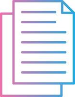 Document Line Gradient Icon Design vector