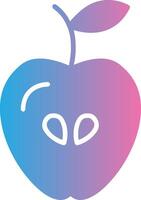 Apple Glyph Gradient Icon Design vector