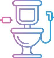 Toilet Line Gradient Icon Design vector