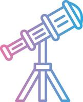 Telescope Line Gradient Icon Design vector