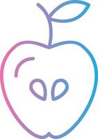 manzana línea degradado icono diseño vector