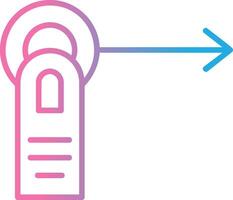 Tap Drag Line Gradient Icon Design vector
