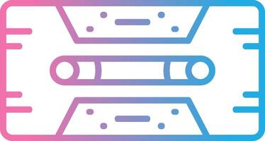 Cassette Tape Line Gradient Icon Design vector