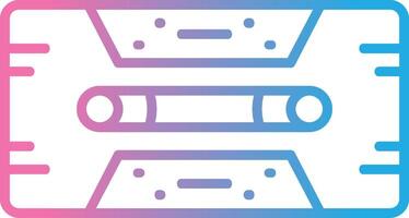 Cassette Tape Line Gradient Icon Design vector