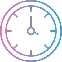 Clock Line Gradient Icon Design vector