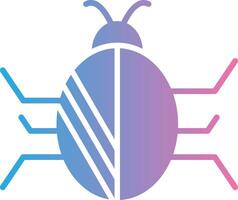 Bug Glyph Gradient Icon Design vector
