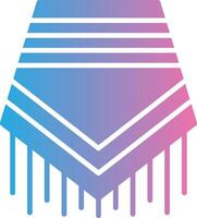 Poncho Glyph Gradient Icon Design vector