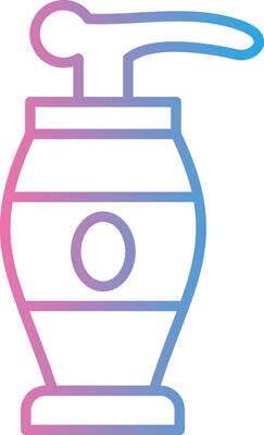 Lotion Line Gradient Icon Design