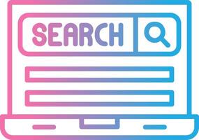 Search Engine Line Gradient Icon Design vector